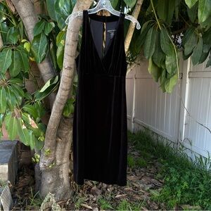 Vintage Y2K Connected Apparel Velvet Black Dress.